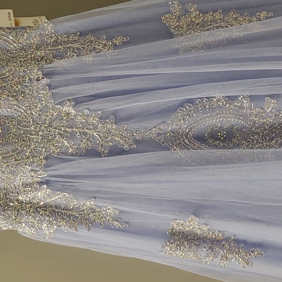 Say Yes to the Prom Women Blue Juniors Beaded Corset-Back Gown Dress Size 5 - Picture 6 of 12